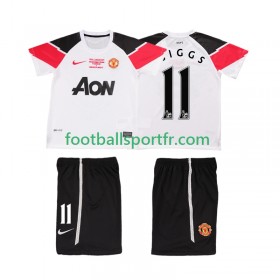 Tenue Manchester United GIGGS 11 Champions League 2011 2012 Retro Enfant Troisieme Maillot de Foot